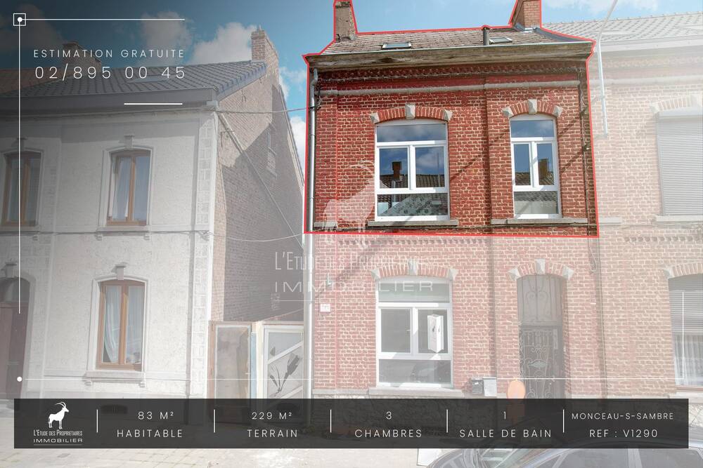 Appartement à vendre à Monceau-sur-Sambre 6031 59999.00€ 3 chambres 83.00m² - annonce 608322