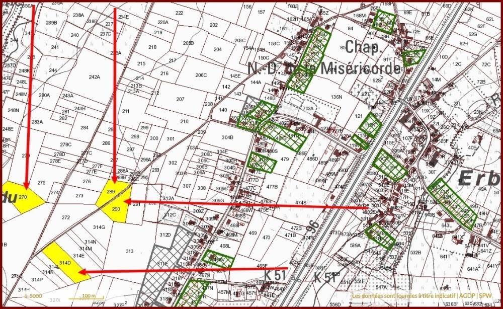 Terrain à vendre à Erbisoeul 7050 114350.00€ chambres m² - annonce 7043