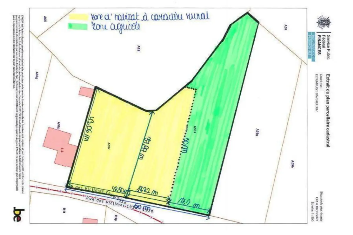 Terrain à bâtir à vendre à Bailleul 7730 360000.00€  chambres m² - annonce 8271