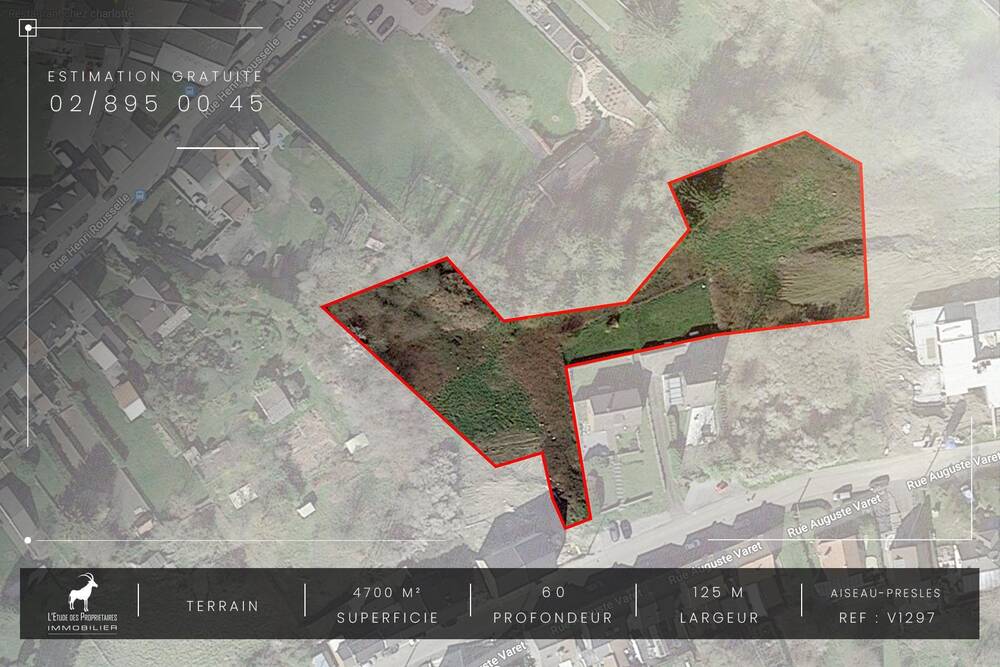 Terrain à vendre à Aiseau-Presles 6250 109999.00€ chambres m² - annonce 8814