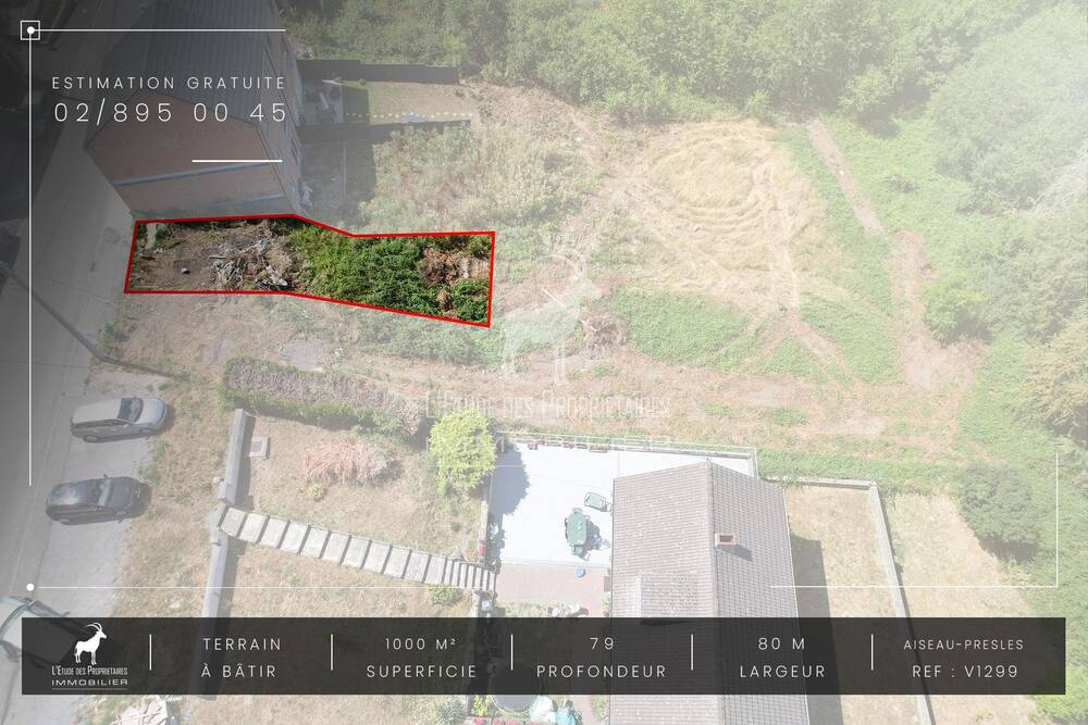 Terrain à vendre à Aiseau-Presles 6250 64999.00€ chambres m² - annonce 8062