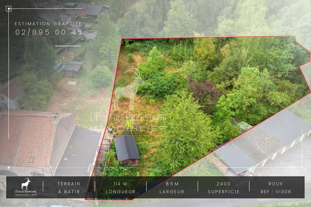 Terrain à vendre à Roux 6044 109000.00€ chambres m² - annonce 8063