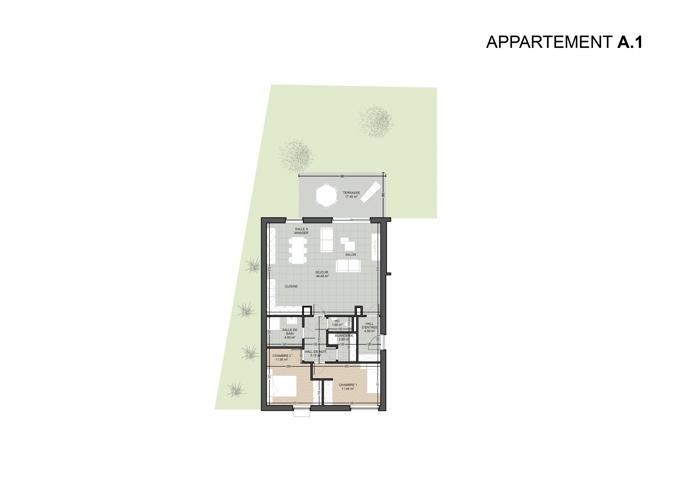 Appartement à vendre à Havré 7021 219000.00€ 3 chambres m² - annonce 1364808