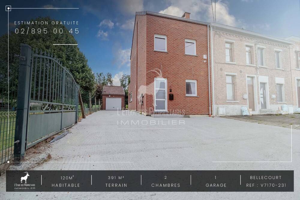 Maison à vendre à Bellecourt 7170 259000.00€ 2 chambres 120.00m² - annonce 1186017