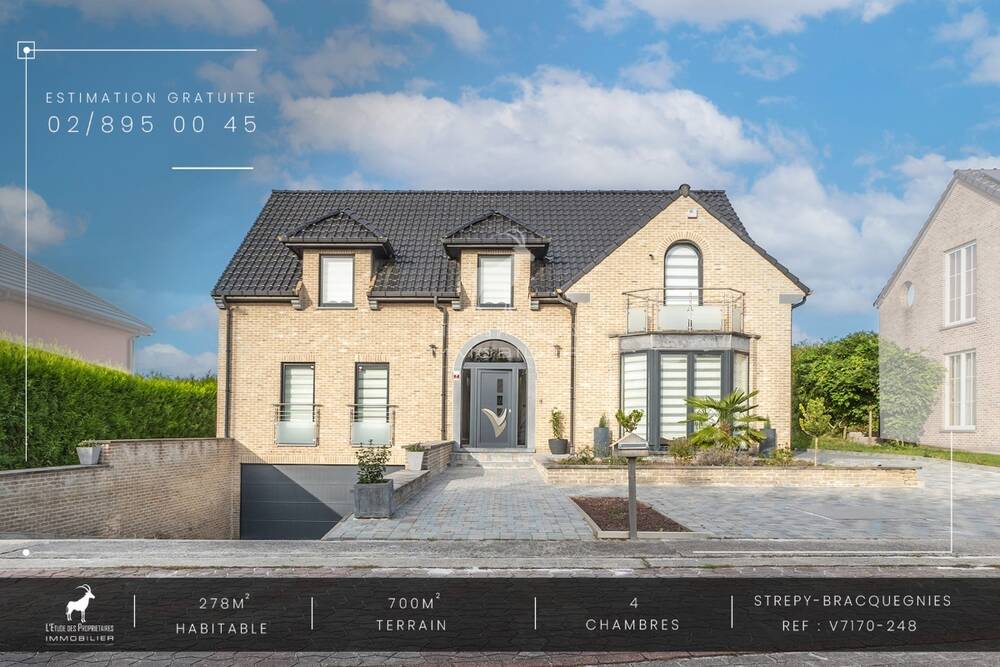Villa à vendre à Strépy-Bracquegnies 7110 499000.00€ 4 chambres 278.00m² - annonce 1238823