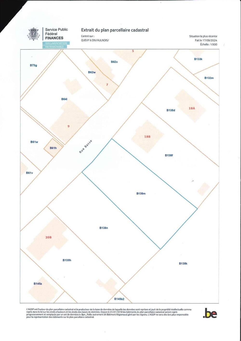 Terrain à bâtir à vendre à Aulnois 7040 100000.00€  chambres m² - annonce 26431