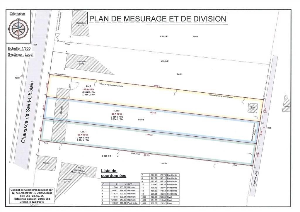 Terrain à vendre à Chièvres 7950 180000.00€ chambres m² - annonce 47251