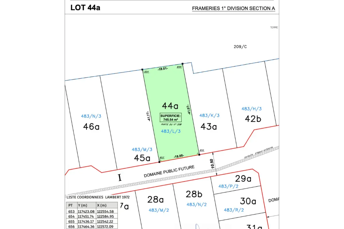 Terrain à bâtir à vendre à Frameries 7080 85000.00€  chambres m² - annonce 447174