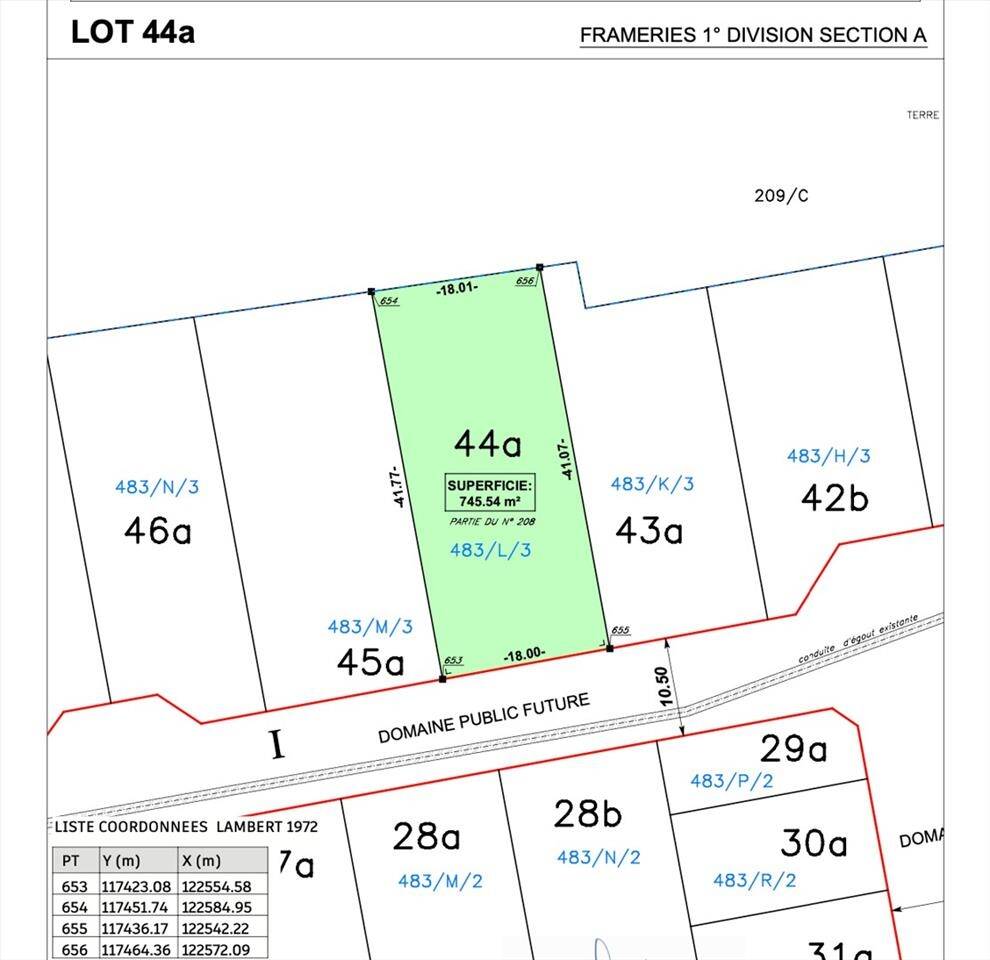 Terrain à vendre à Frameries 7080 85000.00€ chambres m² - annonce 447174
