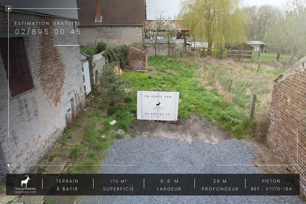 Terrain à vendre à Piéton 7160 15999.00€ chambres m² - annonce 158213