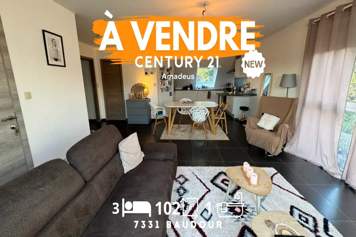 Appartement à vendre à Baudour 7331 195000.00€ 3 chambres 102.00m² - annonce 611990