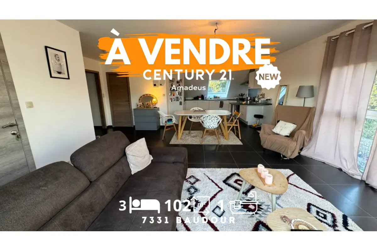Appartement à vendre à Baudour 7331 195000.00€ 3 chambres 102.00m² - annonce 611990
