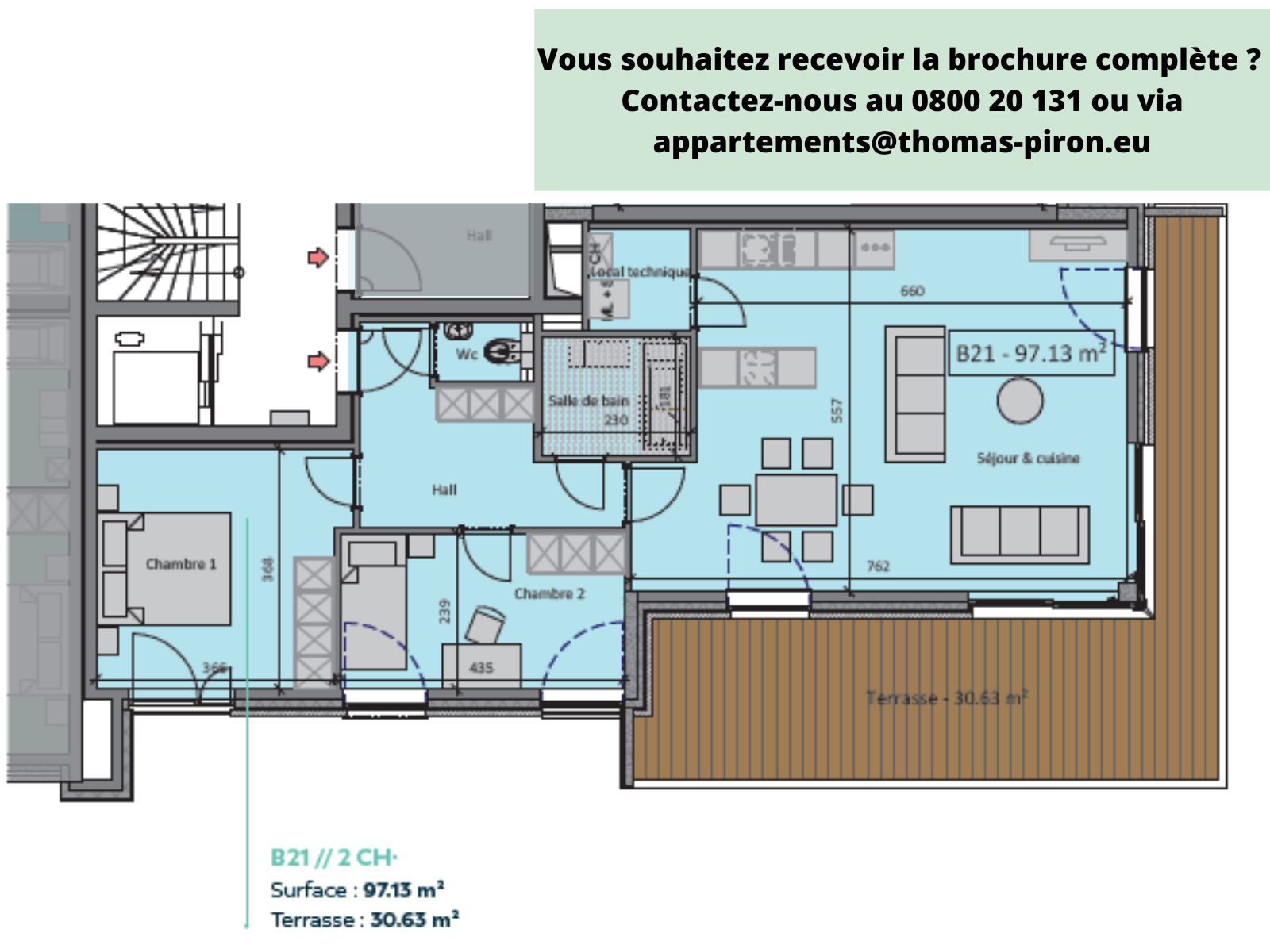 Appartement à vendre à Tertre 7333 245000.00€ 2 chambres 97.00m² - annonce 365740