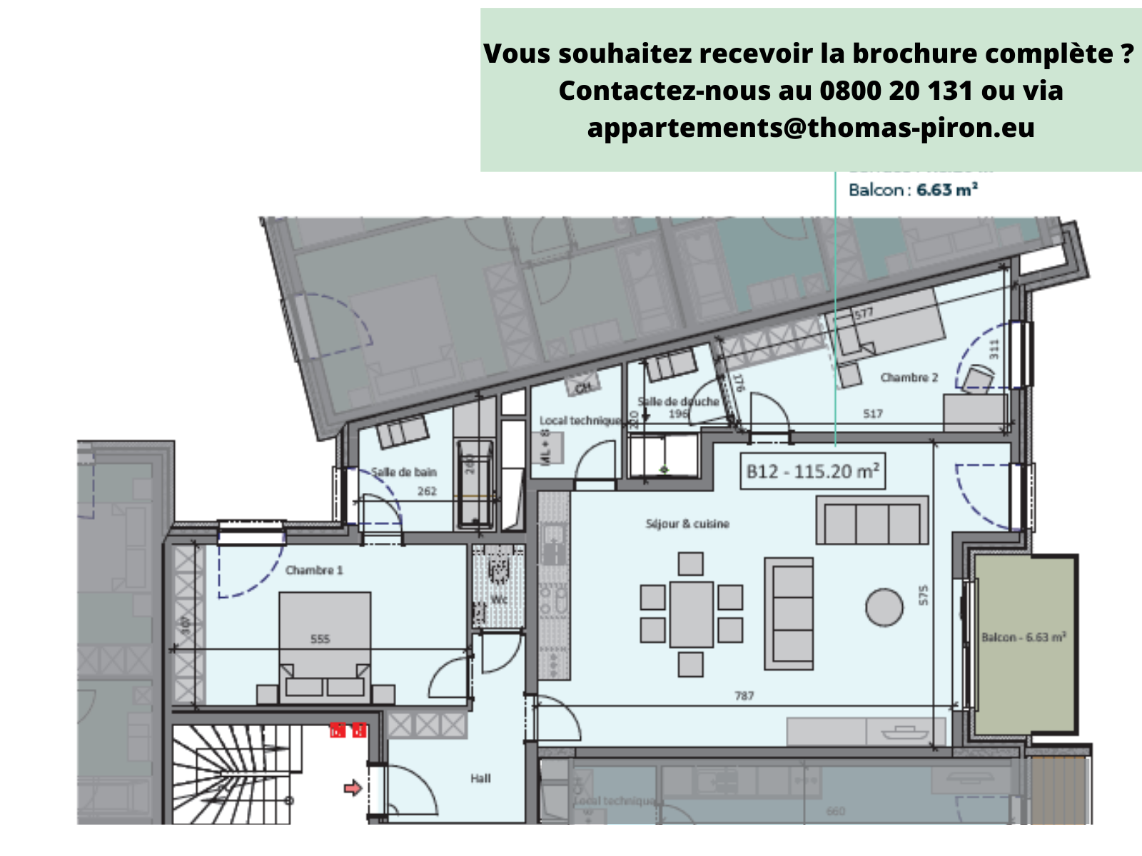 Appartement à vendre à Tertre 7333 239000.00€ 2 chambres 115.00m² - annonce 365249