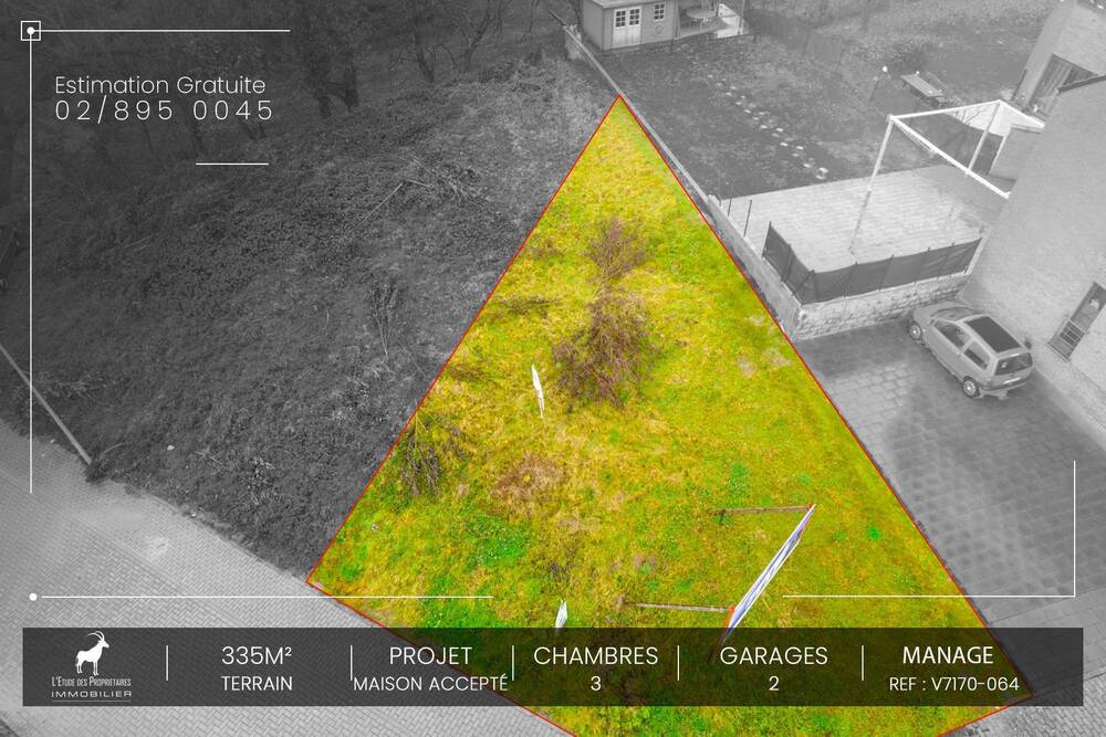 Terrain à vendre à La Hestre 7170 69000.00€ chambres m² - annonce 392153
