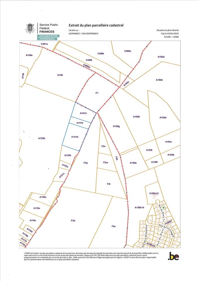 Terrain à vendre à Villers-Poterie 6280 250000.00€ chambres m² - annonce 439714
