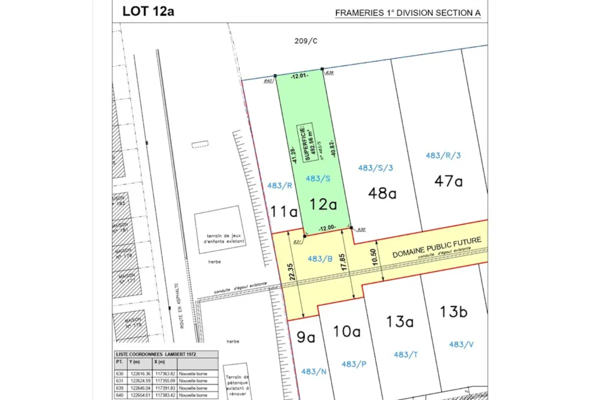 Terrain à bâtir à vendre à Frameries 7080 60000.00€  chambres m² - annonce 447741