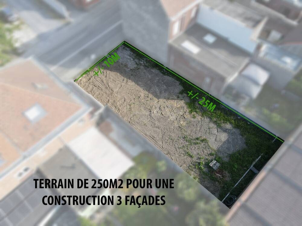 Terrain à vendre à Mouscron 7700 58000.00€ chambres m² - annonce 465949