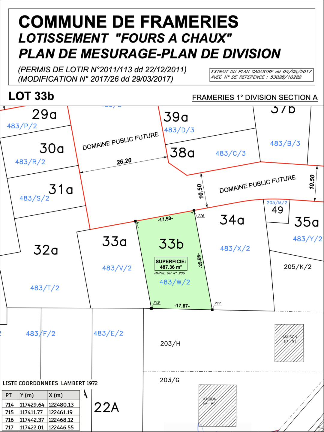 Terrain à vendre à Frameries 7080 65000.00€ chambres m² - annonce 514992