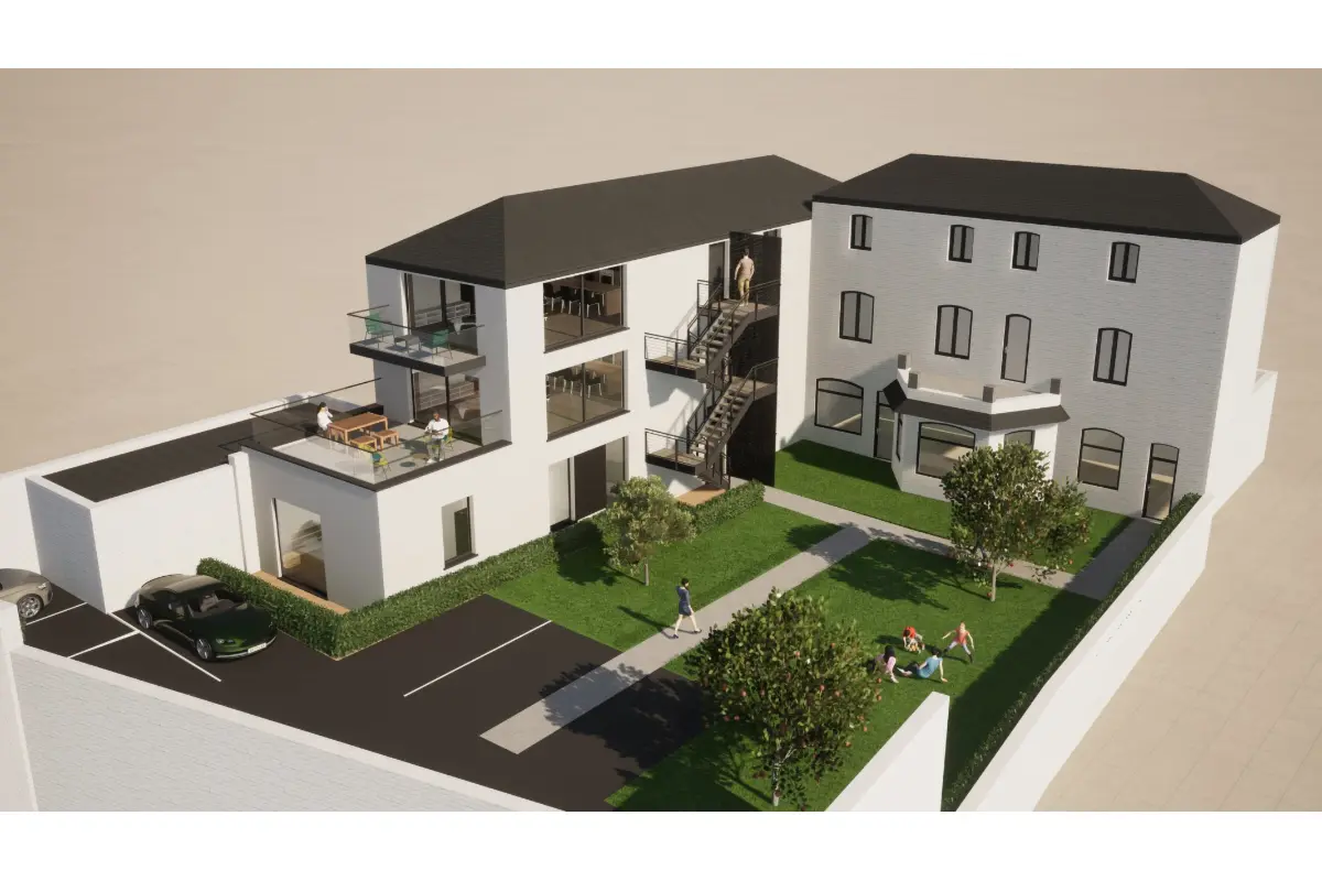 Immeuble de rapport - Immeuble à appartement à vendre à Binche 7130 450000.00€ 2 chambres m² - annonce 517868