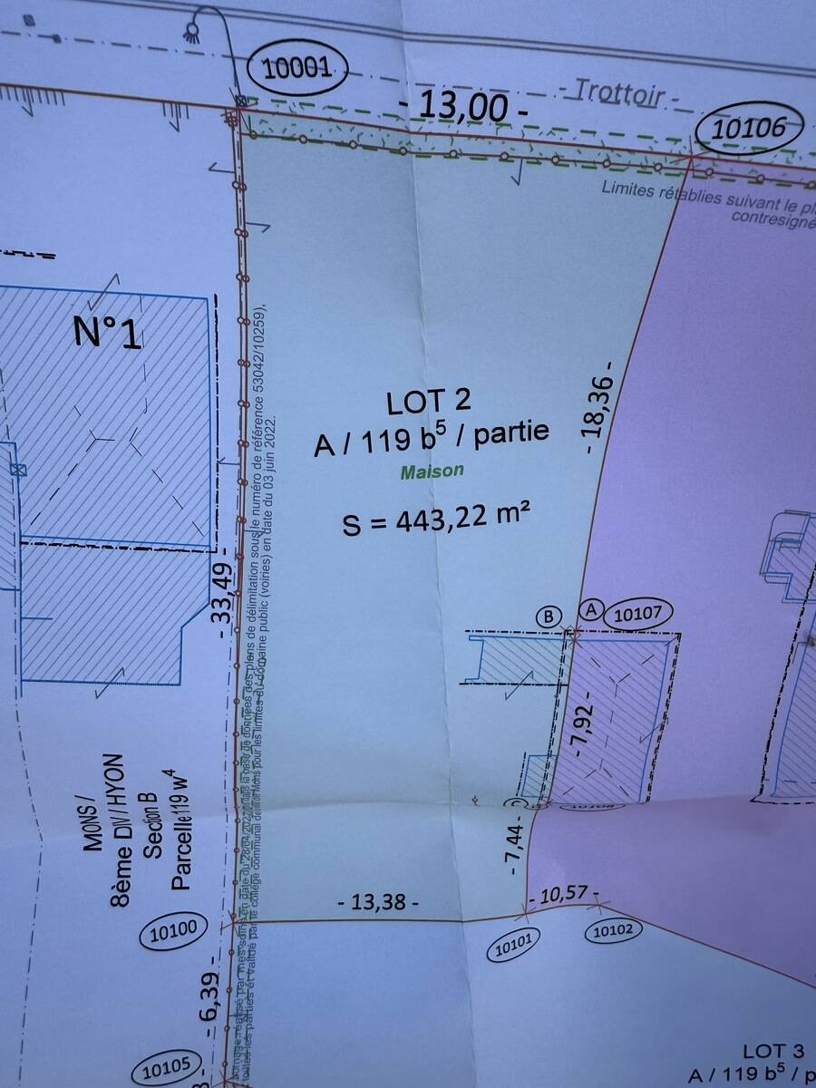 Terrain à vendre à Hyon 7022 105000.00€ chambres m² - annonce 530577