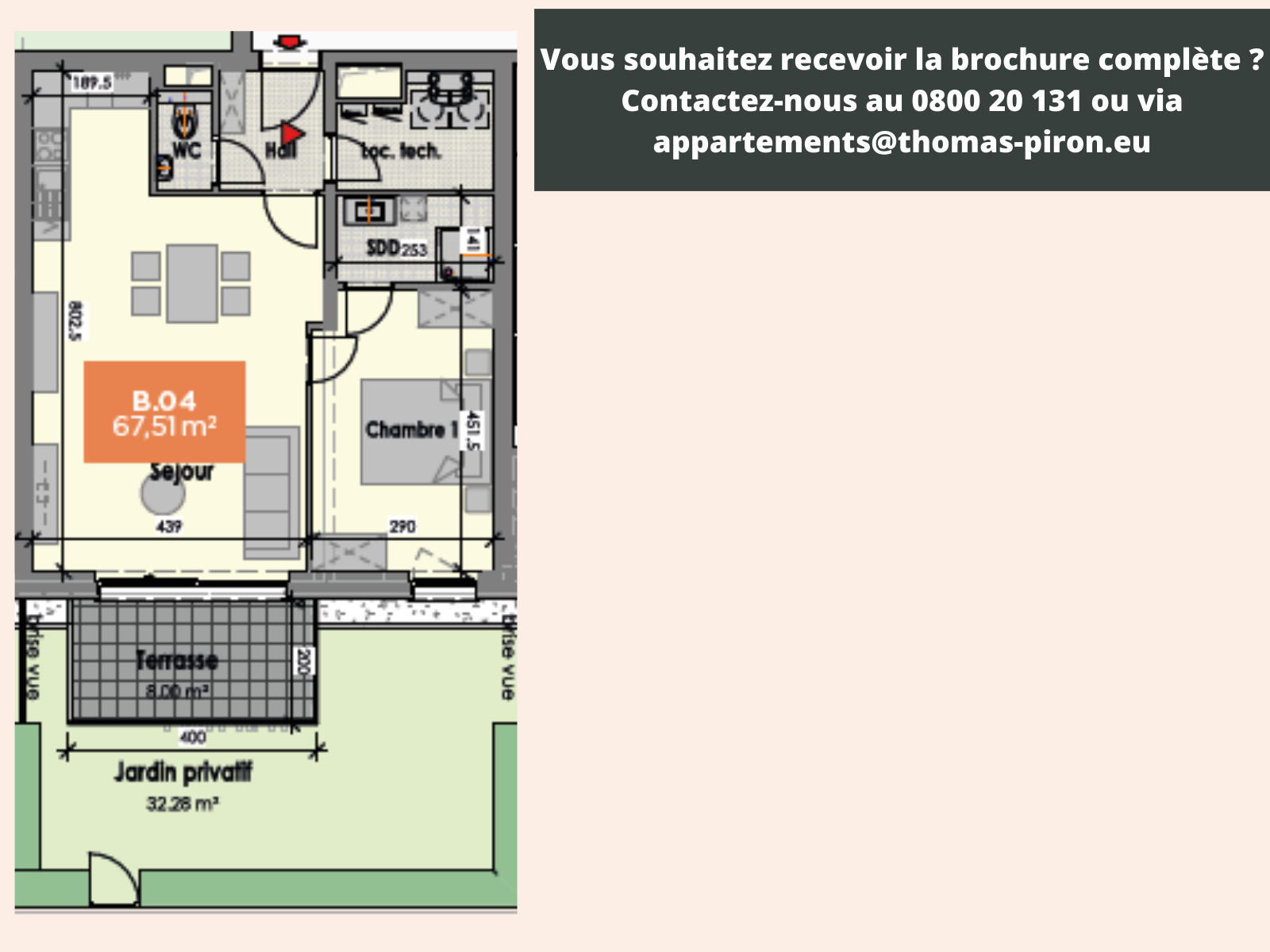 Appartement à vendre à Mons 7000 199000.00€ 1 chambres 68.00m² - annonce 555701