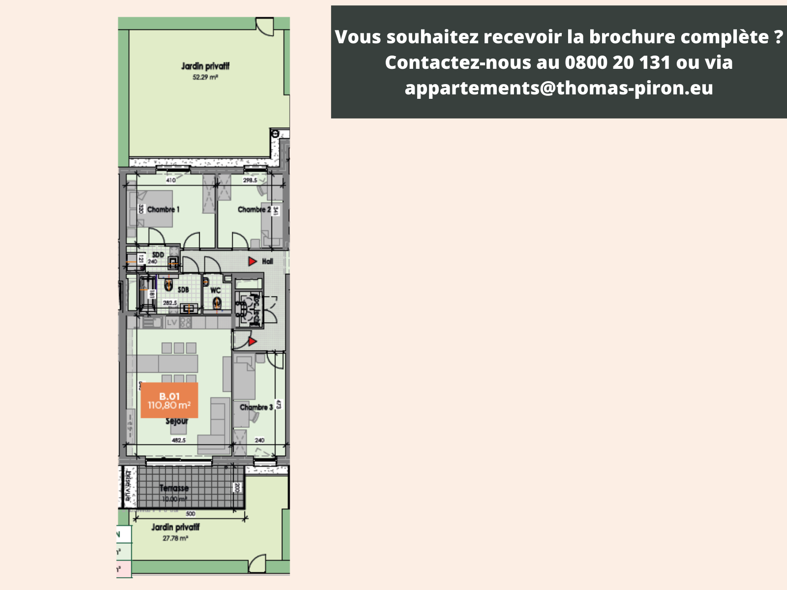 Appartement à vendre à Mons 7000 315000.00€ 3 chambres 111.00m² - annonce 555712