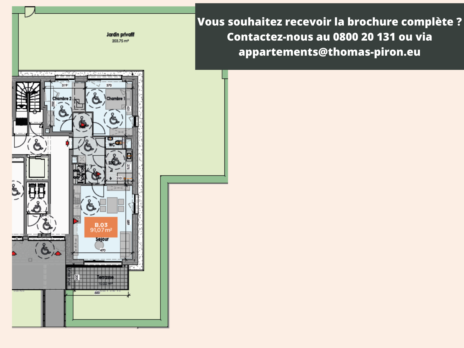 Appartement à vendre à Mons 7000 270000.00€ 2 chambres 91.00m² - annonce 555710