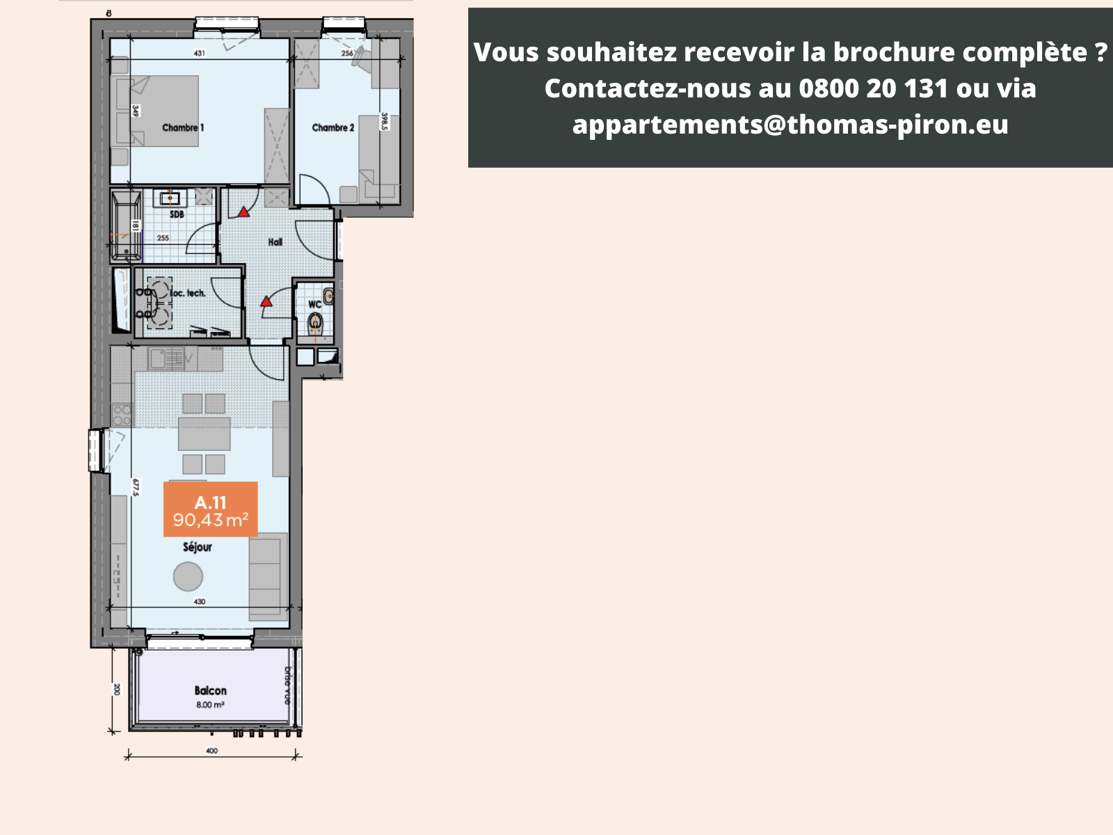 Appartement à vendre à Mons 7000 255000.00€ 2 chambres 90.00m² - annonce 555721