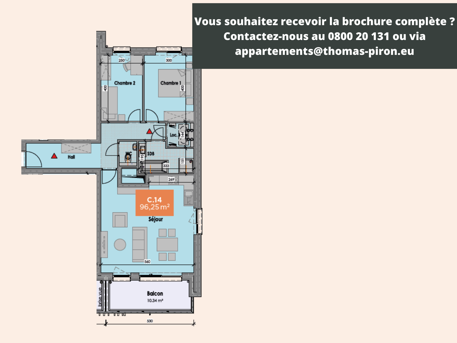 Appartement à vendre à Mons 7000 265000.00€ 2 chambres 96.00m² - annonce 555692