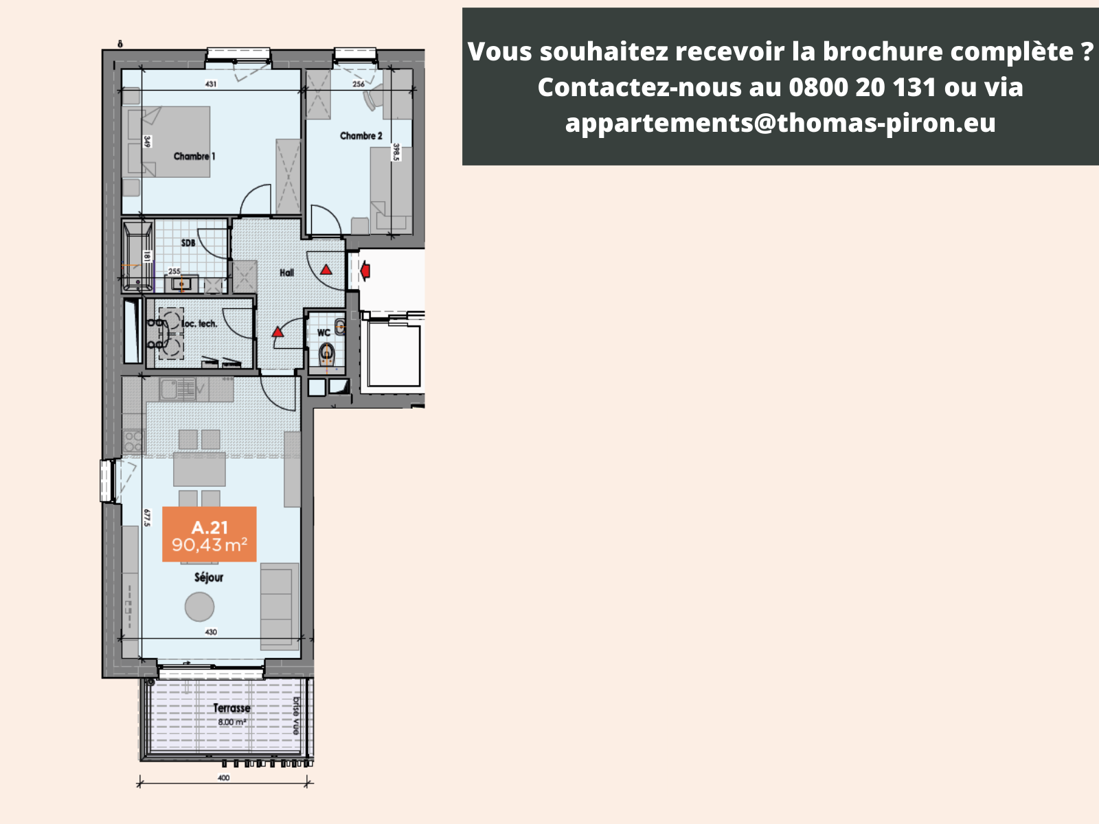 Appartement à vendre à Mons 7000 270000.00€ 2 chambres 90.00m² - annonce 555724