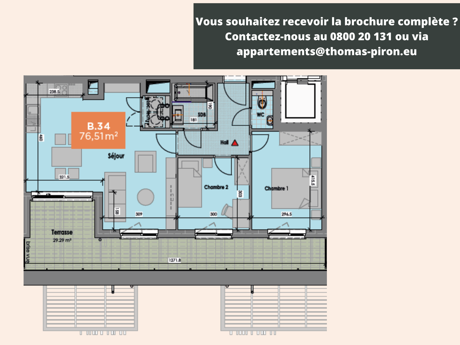 Appartement à vendre à Mons 7000 285000.00€ 2 chambres 77.00m² - annonce 555700