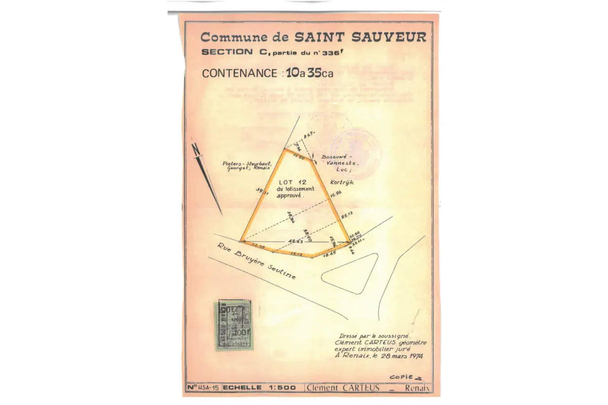 Terrain à bâtir à vendre à Saint-Sauveur 7912 115000.00€  chambres m² - annonce 573703