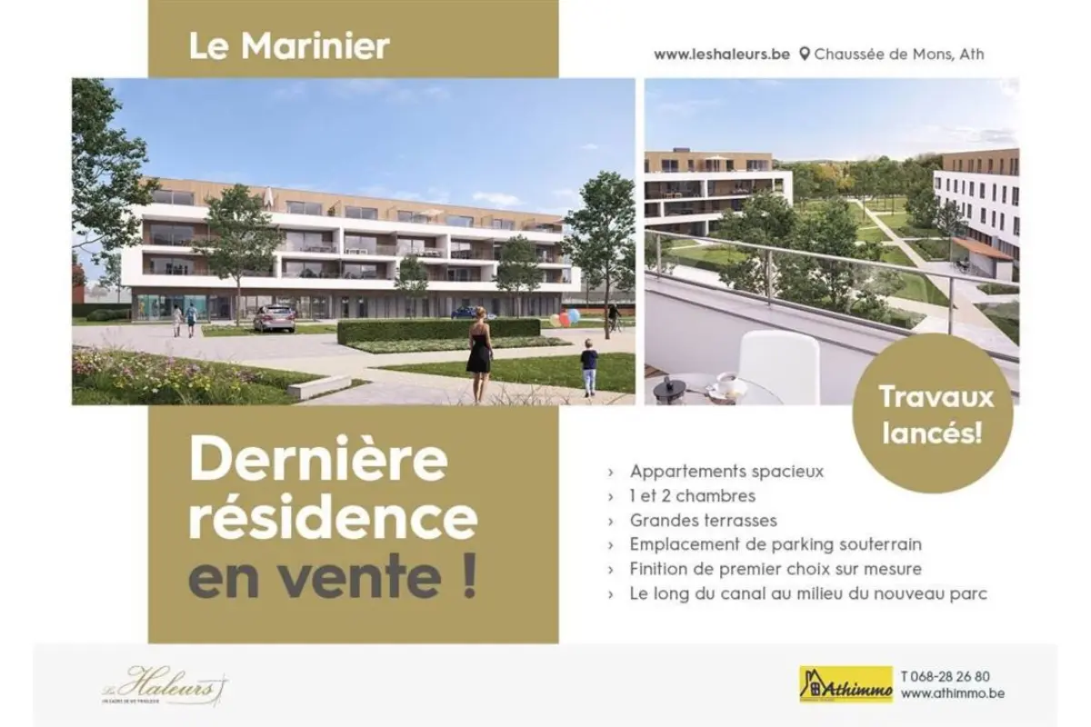 Appartement à vendre à Ath 7800 235500.00€ 2 chambres 89.00m² - annonce 584677