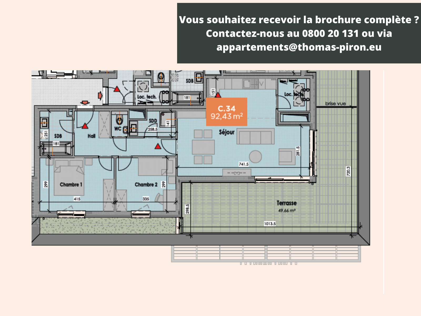 Appartement à vendre à Mons 7000 310471.00€ 2 chambres 92.00m² - annonce 602774