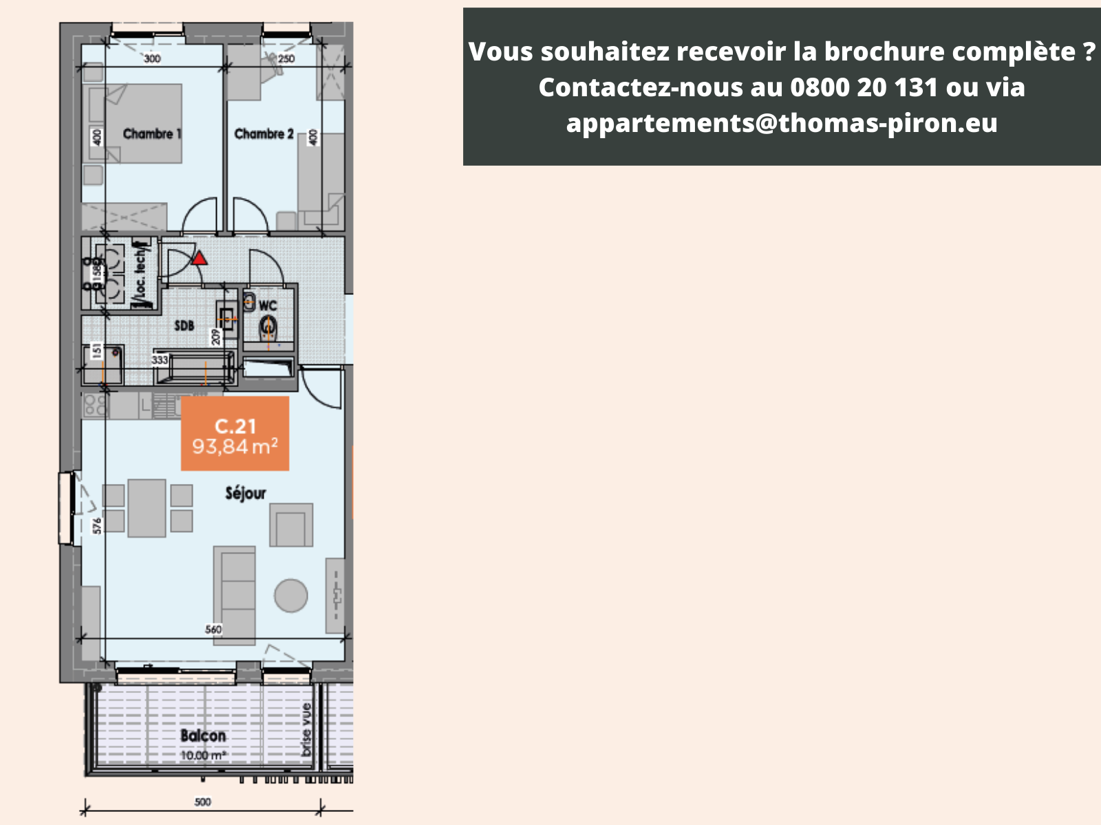 Appartement à vendre à Mons 7000 245471.00€ 2 chambres 94.00m² - annonce 602787