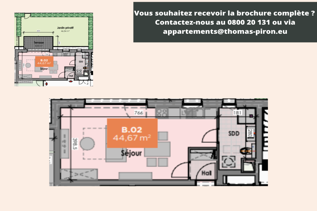 Studio à vendre à Mons 7000 131736.00€ chambres 45.00m² - annonce 602793