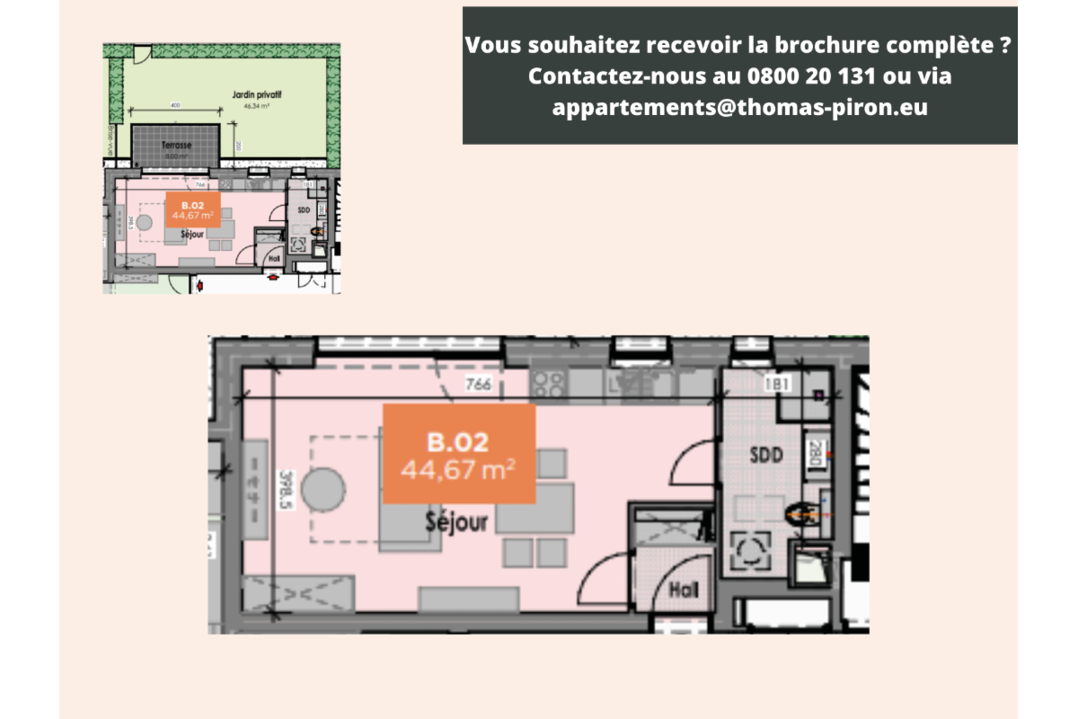 Studio à vendre à Mons 7000 140000.00€  chambres 45.00m² - annonce 602793