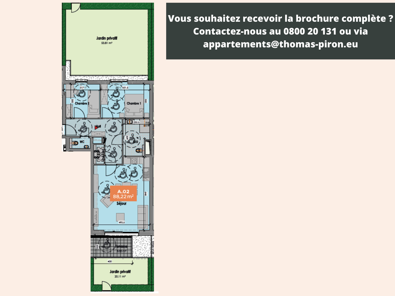 Appartement à vendre à Mons 7000 245471.00€ 2 chambres 88.00m² - annonce 602778