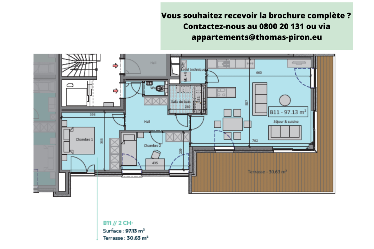 Appartement à vendre à Tertre 7333 263000.00€ 2 chambres 97.00m² - annonce 602768
