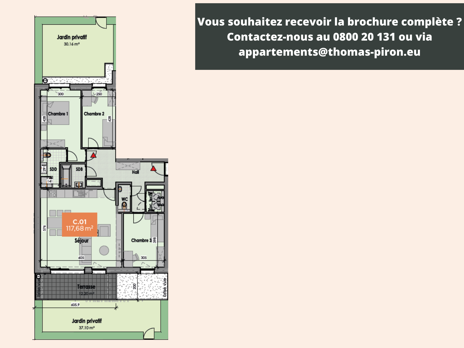 Appartement à vendre à Mons 7000 295207.00€ 3 chambres 118.00m² - annonce 602780