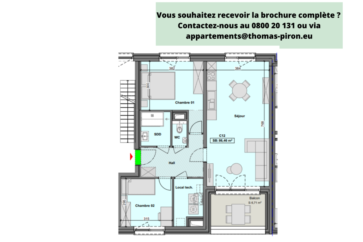 Appartement à vendre à Gilly 6060 252000.00€ 2 chambres 86.00m² - annonce 604660