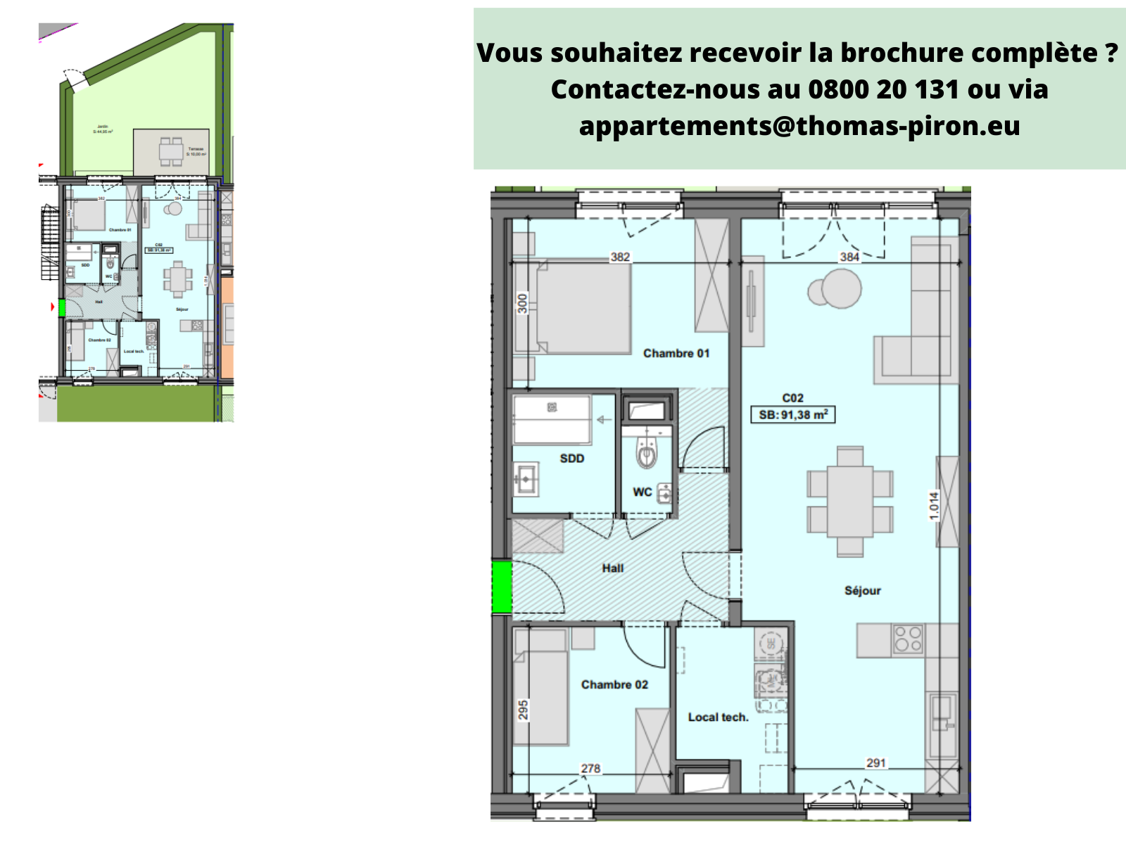 Appartement à vendre à Gilly 6060 259000.00€ 2 chambres 91.00m² - annonce 604665