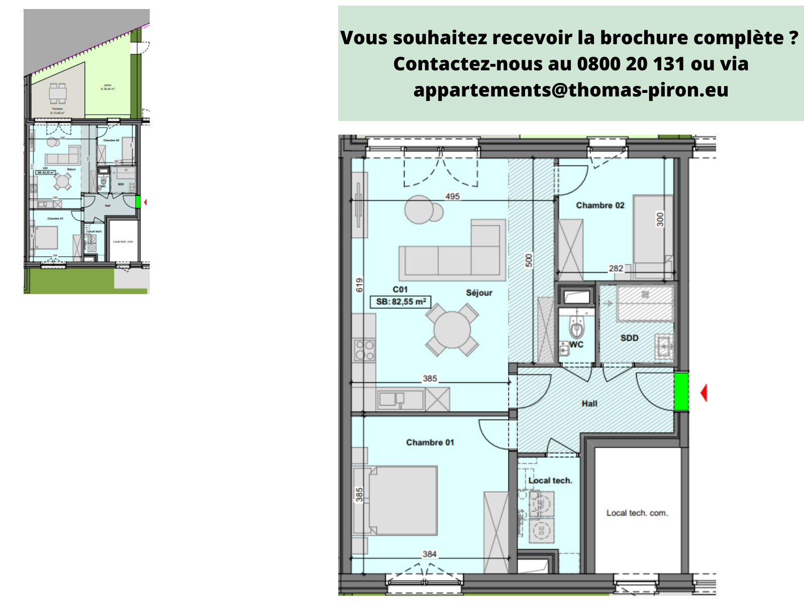 Appartement à vendre à Gilly 6060 234000.00€ 2 chambres 83.00m² - annonce 604645