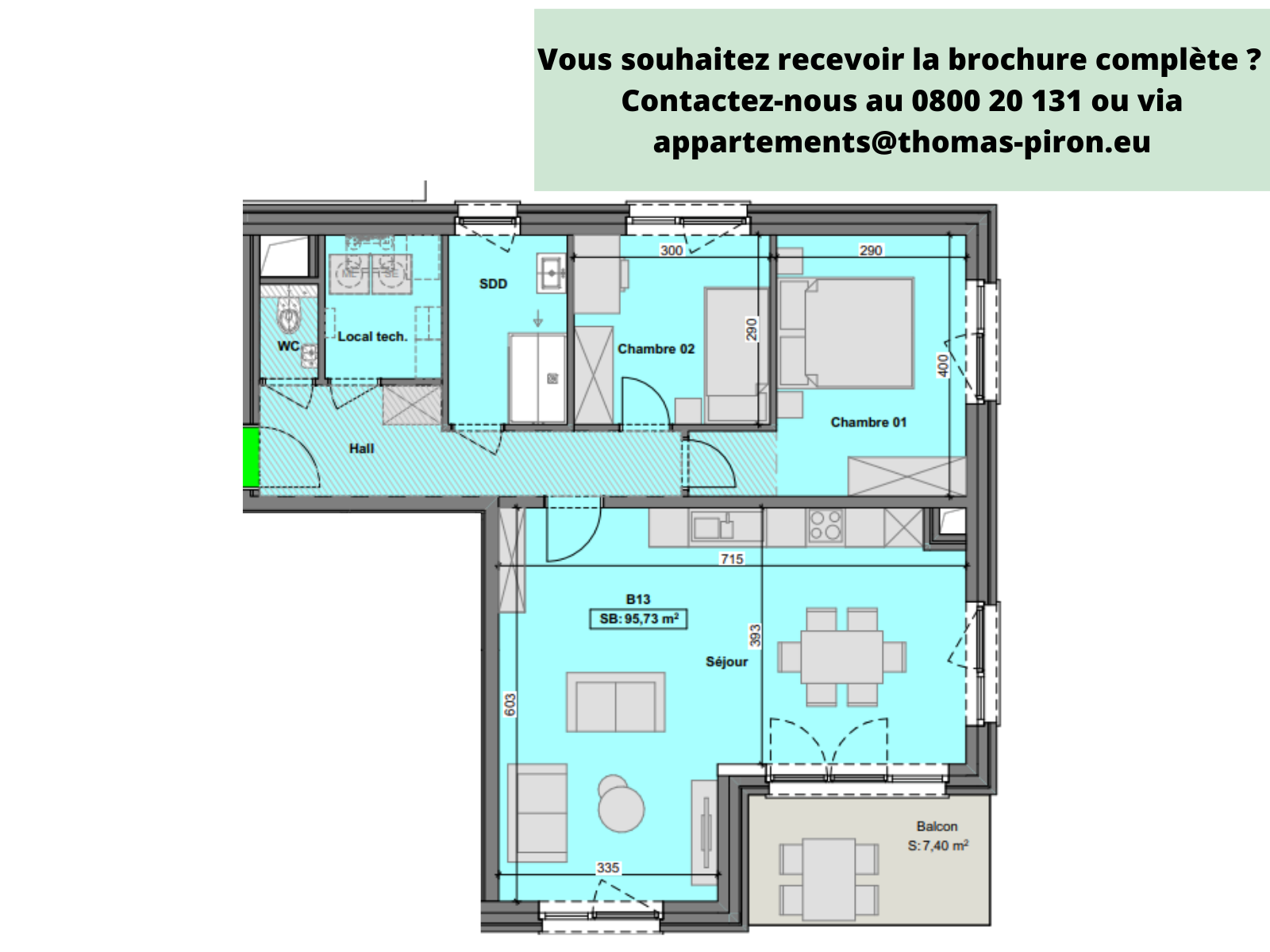 Appartement à vendre à Gilly 6060 269000.00€ 2 chambres 96.00m² - annonce 604634