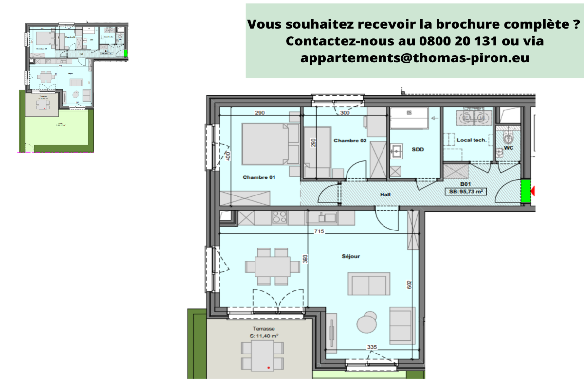 Appartement à vendre à Charleroi 6000 264000.00€ 2 chambres 96.00m² - annonce 607329