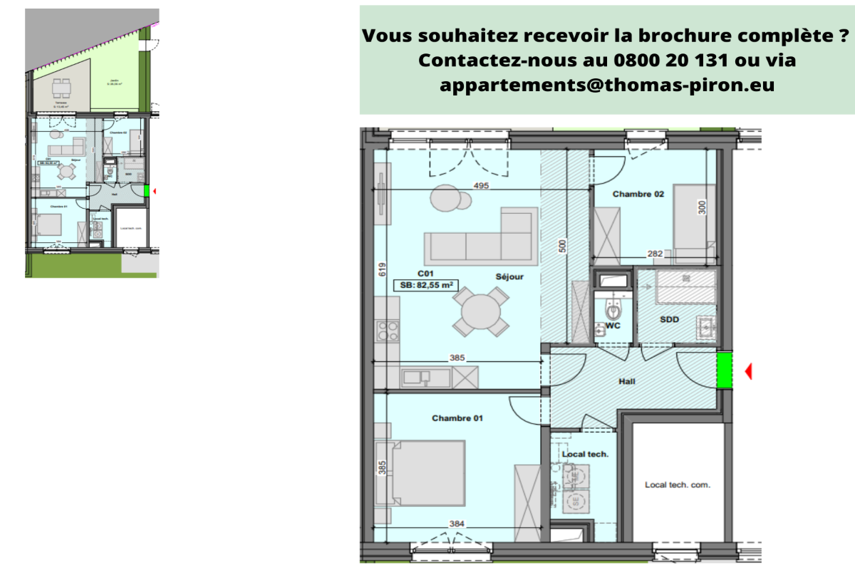 Appartement à vendre à Charleroi 6000 234000.00€ 2 chambres 83.00m² - annonce 607322