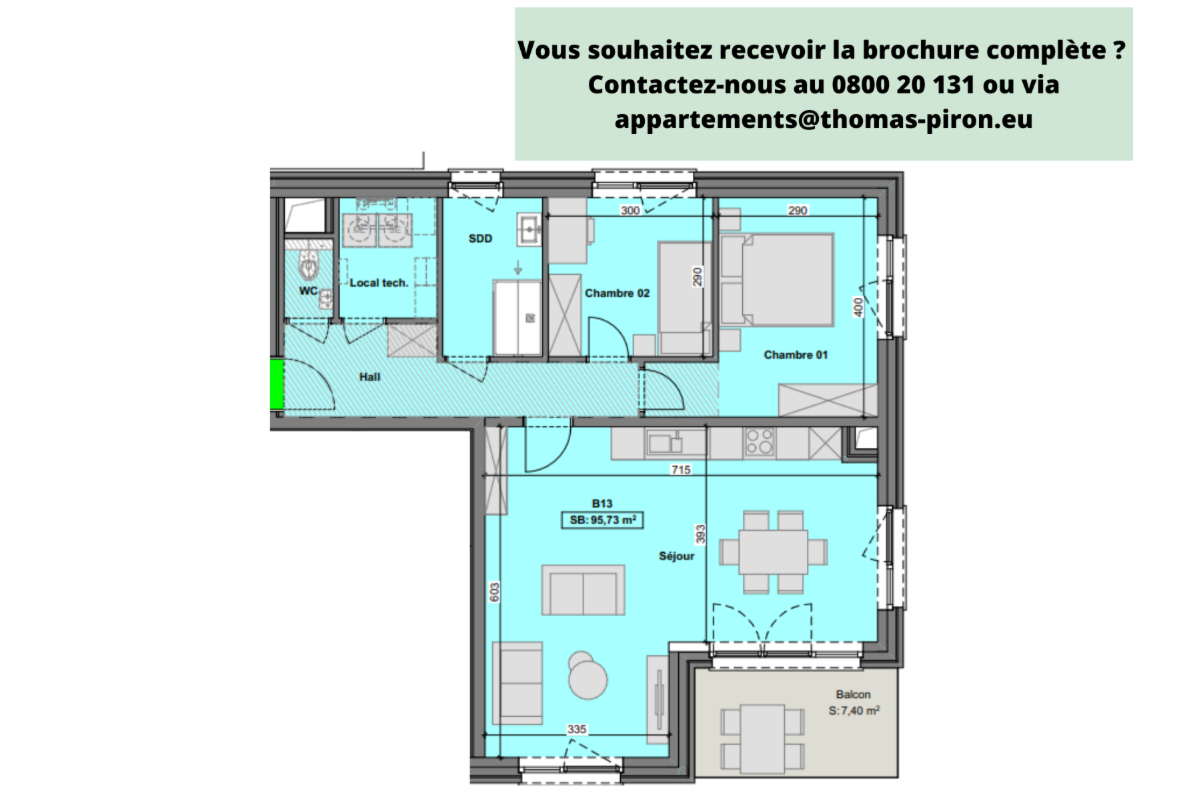 Appartement à vendre à Gilly 6060 272000.00€ 2 chambres 96.00m² - annonce 607321