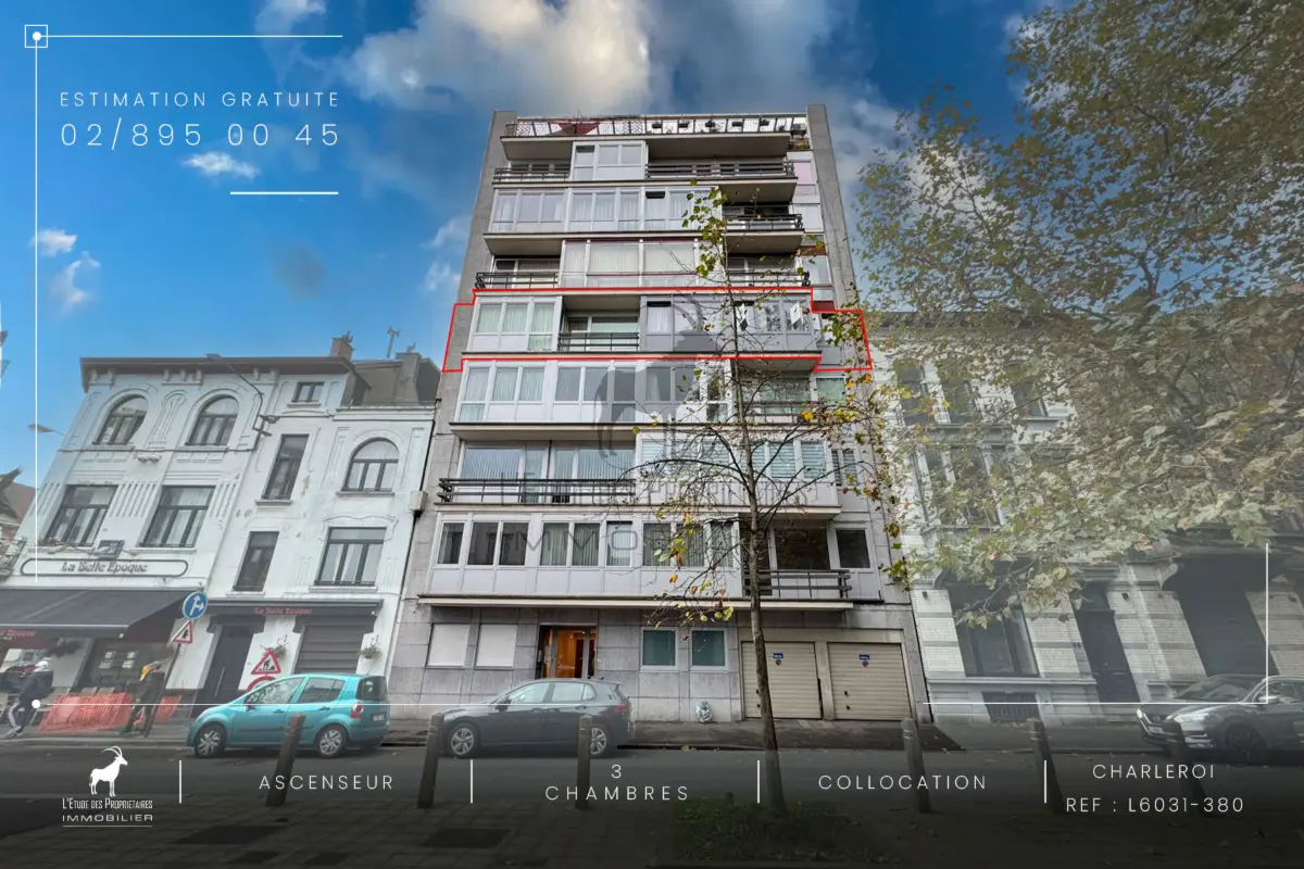Appartement à  à Charleroi 6000 450.00€ 3 chambres 125.00m² - annonce 628551