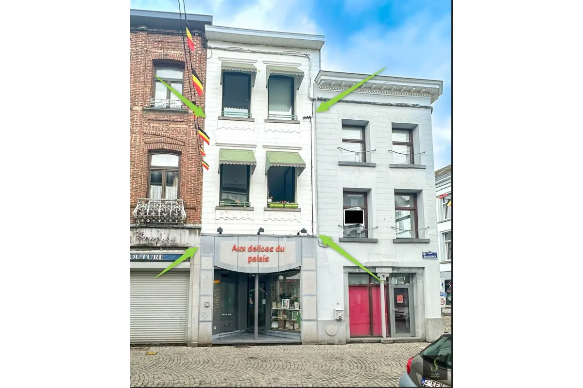 Immeuble mixte à vendre à Binche 7130 240000.00€ 1 chambres m² - annonce 631751